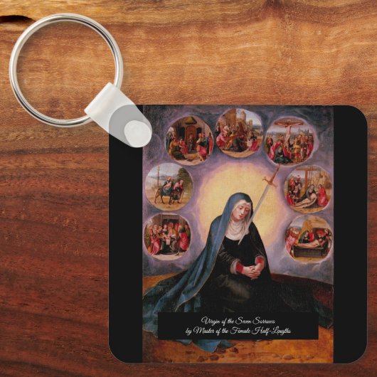 Maagd van de Zeven Smarten Sleutelhanger (Voorkant)