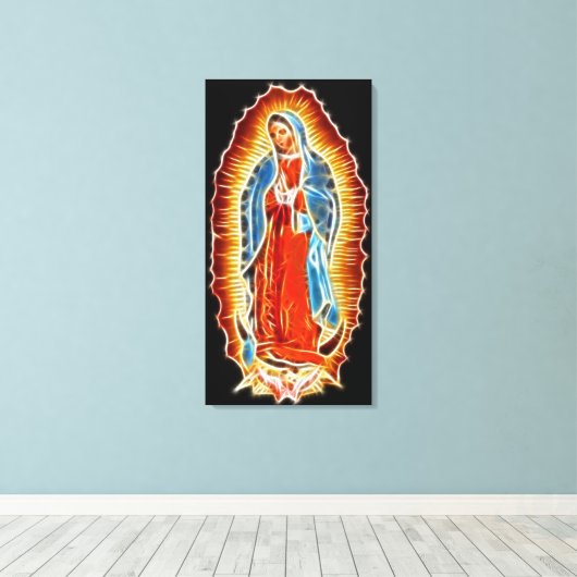 Maagd van Guadalupe Canvas Afdruk (Insitu (Houten vloer))