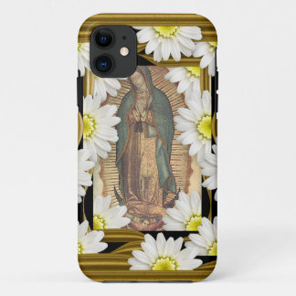 Maagd van Guadalupe (met madeliefjes) iPhone 11 Hoesje