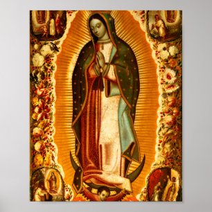 Maagd van Guadalupe Our Lady Mary Poster
