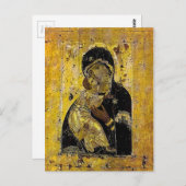 Maagd van Kiev Oekraïens Icon Madonna Briefkaart (Voorkant / Achterkant)