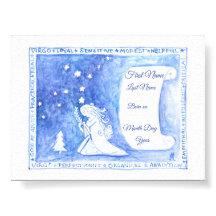 Maagd verjaardag kunst print