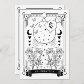 Maagd Verjaardag Viering Uitnodiging (Voorkant / Achterkant)