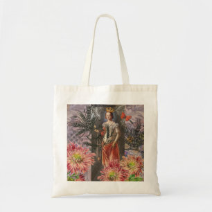 Maagd vrouw astrologie grillig portret tote bag