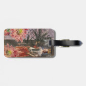 Maagd Vrouw Portret Antiek Kleurrijke Rijk Bagagelabel (Achterkant horizontaal)