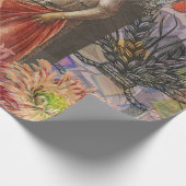 Maagd Vrouw Portret Antiek Kleurrijke Rijk Cadeaupapier (Hoek)