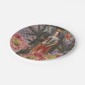 Maagd Vrouw Portret Antiek Kleurrijke Rijk Papieren Bordje (Gekanteld)