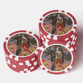 Maagd Vrouw Portret Antiek Kleurrijke Rijk Poker Chips (Opstapeling)