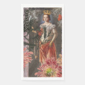 Maagd Vrouw Portret Antiek Kleurrijke Rijk Servet (Voorkant)