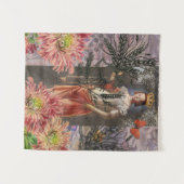 Maagd Vrouw Portret Antiek Kleurrijke Rijk Wandkleed (Voorkant (horizontaal))