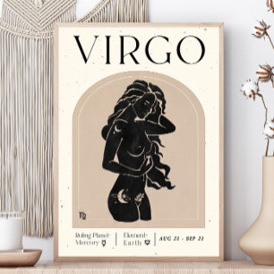 Maagd Vrouwelijk Zodiac Poster