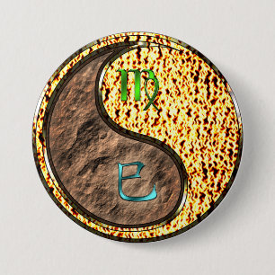 Maagd & Vuur Slang Ronde Button 7,6 Cm