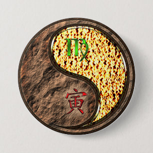 Maagd & Vuur Tijger Ronde Button 7,6 Cm