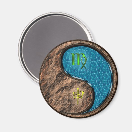 Maagd & Water Aap Magneet (Voorkant / Achterkant)