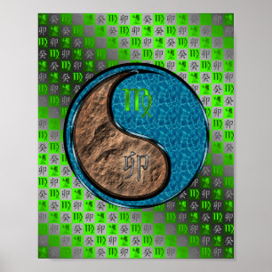 Maagd & Water Konijn Poster