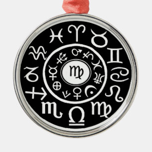 Maagd - Zodiac Astrologisch Sterrenbeeld Metalen Ornament