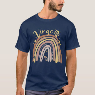 Maagd Zodiac Boheemse Boho Regenboog 70s Vintage A T-shirt