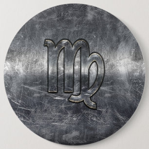 Maagd Zodiac Grunge Vervallen Stijl Ronde Button 6,0 Cm