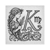 maagd Zodiac (K) Rubberstempel (Afrduk)