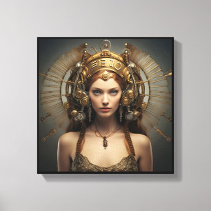 Maagd Zodiac Kunst Canvas – Mechanica Astral Afdruk