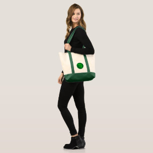 Maagd Zodiac Symbool Groen Contrast Tote Bag