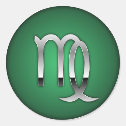 Maagd - Zodiac symbool Ronde Sticker (Voorkant)