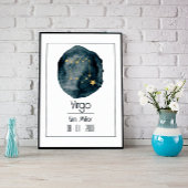 Maagd Zodiac teken: aangepaste naam & verjaardag Poster