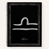 Maagdarm zilvervormd astrologisch symbool n notitieboek (Voorkant)