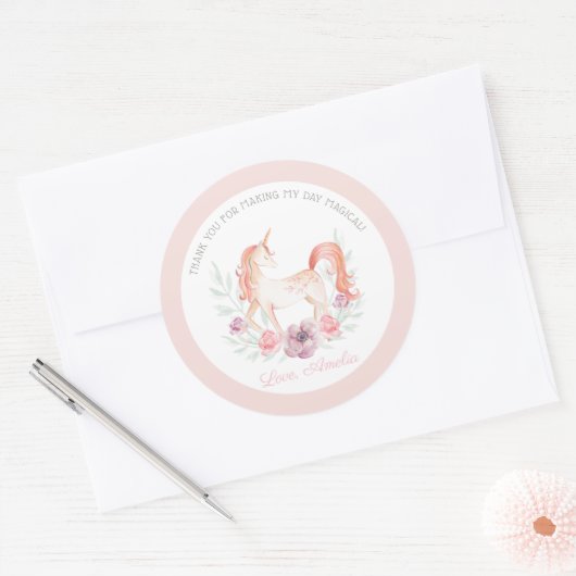 Maagdarmbloem Ronde Sticker (Envelop)