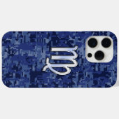 Maagddierentuin ondertekenen op Navy Blue Digital Case-Mate iPhone Case (Achterkant (horizontaal))