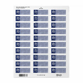 Maagddierentuin ondertekenen op Navy Blue Digital Etiket (Full Sheet)