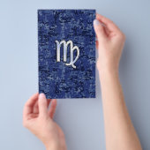 Maagddierentuin ondertekenen op Navy Blue Digital Flyer (Hand)