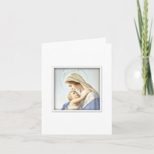 Maagdelijke Mary en Baby Jesus Card Feestdagen Kaart