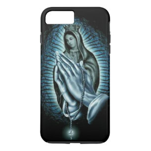 Maagdenbloem Mary Paars Prayer Rosary iPhone 8 Plus / 7 Plus Hoesje