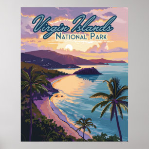 Maagdeneilanden Nationaal Park Beach St John Poster