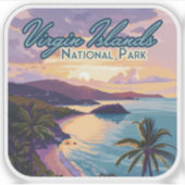 Maagdeneilanden Nationaal Park Beach St John Sticker (Voorkant)