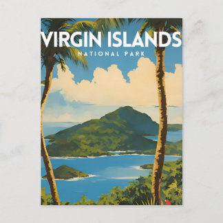 Maagdeneilanden National Park Travel Poster Briefkaart
