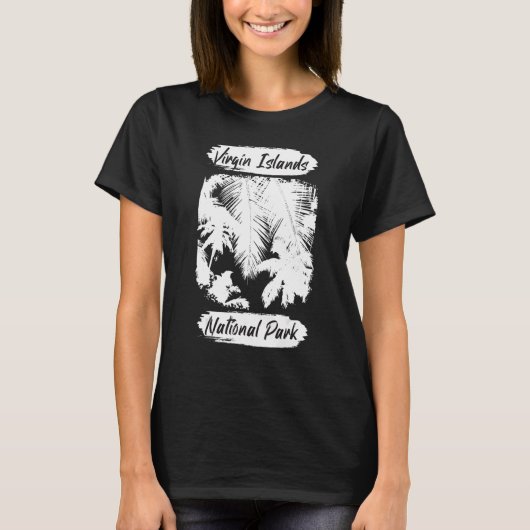 Maagdeneilanden Palm-boom St. John National Park S T-shirt (Voorkant)