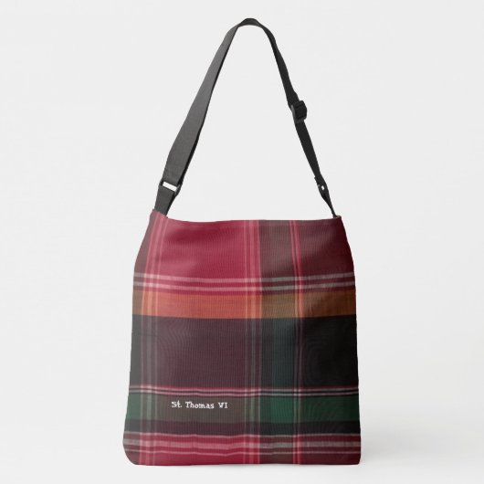 Maagdeneilanden St. Thomas USVI Madras Pset Crossbody Tas (Achterkant)