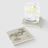 Maagdeneilanden Stenen Onderzetter (Zijkant)