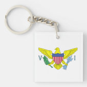 Maagdeneilanden Vlag Acryl Sleutelhanger (Voorkant)