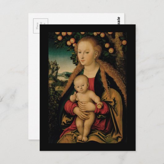 Maagdenkind onder Apple Tree Cranach Briefkaart (Voorkant / Achterkant)