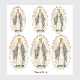 Maagdenmaagd Maria Miraculous Medal Sticker
