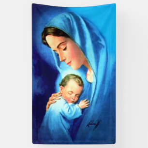 Maagdenmaagd Maria zonder Baby Jezus Spandoek