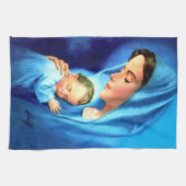Maagdenmaagd Maria zonder Baby Jezus Theedoek (Horizontaal)