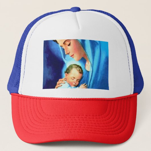 Maagdenmaagd Maria zonder Baby Jezus Trucker Pet (Voorkant)
