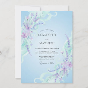 Maagdenpalm Amethyst Takje Eucalyptus Bruiloft Kaart