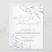 Maagdenpalm Bloem Bruiloft Net Getrouwd Kaart (Voorkant)