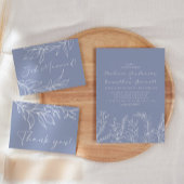 Maagdenpalm Bloemen Boho Bruiloft Kaart