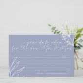 Maagdenpalm Bloemen Date Night Idee Shower Spel Briefpapier (Staand voorkant)